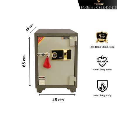 Két Sắt Đúc Đặc KV54 - VÂN TAY